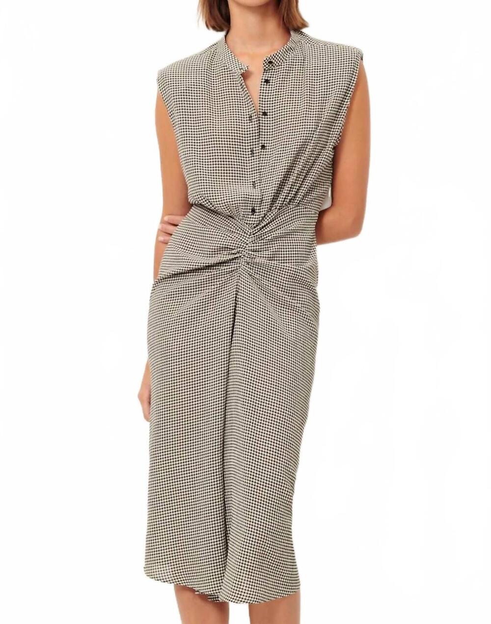 NEW SESSUN bellacala midi dress in whiblack